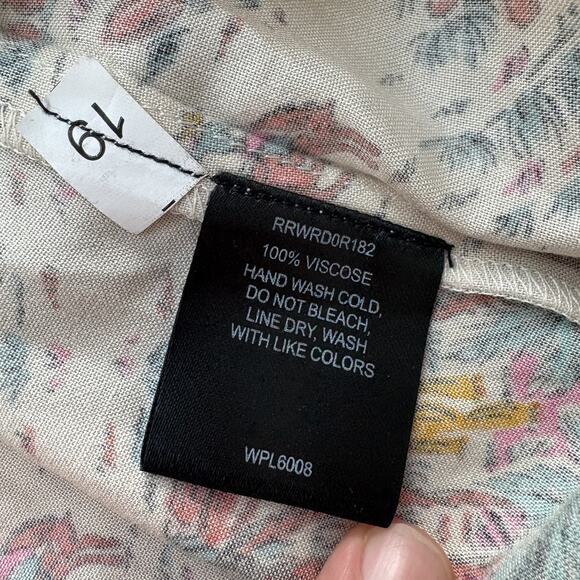 Rock & Roll Denim Women's XS Tropical Print Button Front Maxi Dress - Picture 7 of 10